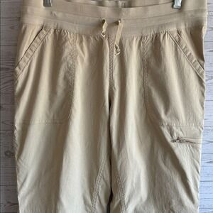 Duluth Trading Dry-on-the-Fly Cargo Pants Tan hiking‎ draw string 12 x 33 60755